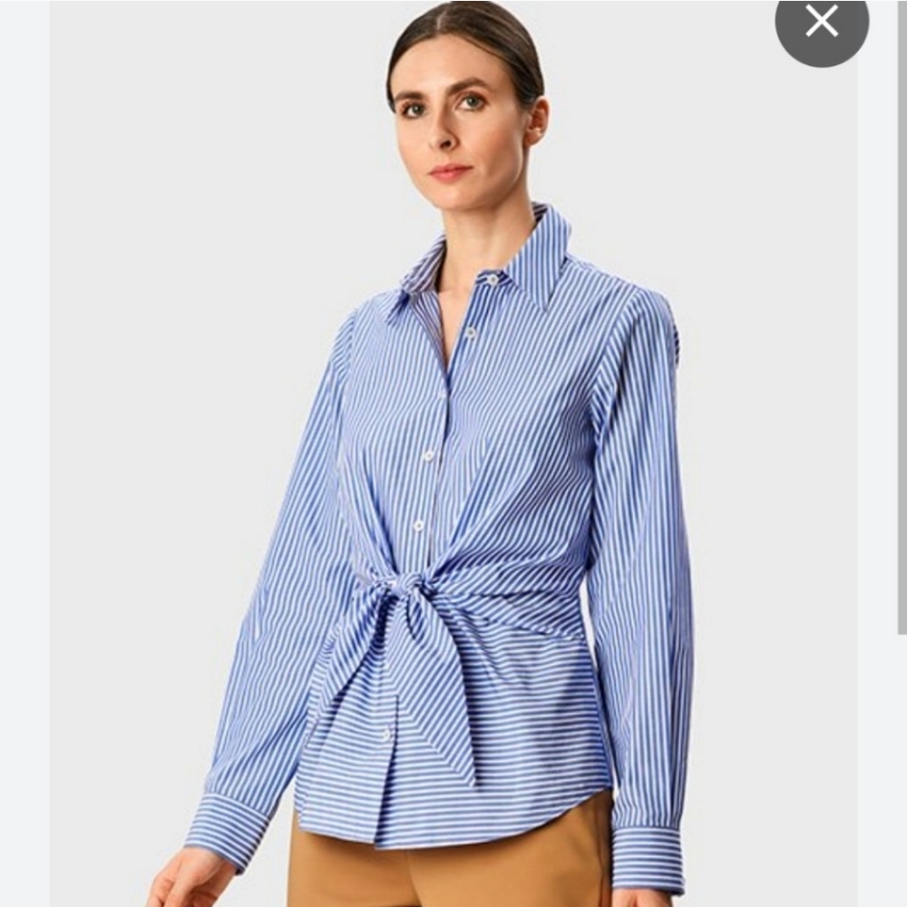 Sundance women's tie button-down shirt size small - Picture 1 of 4